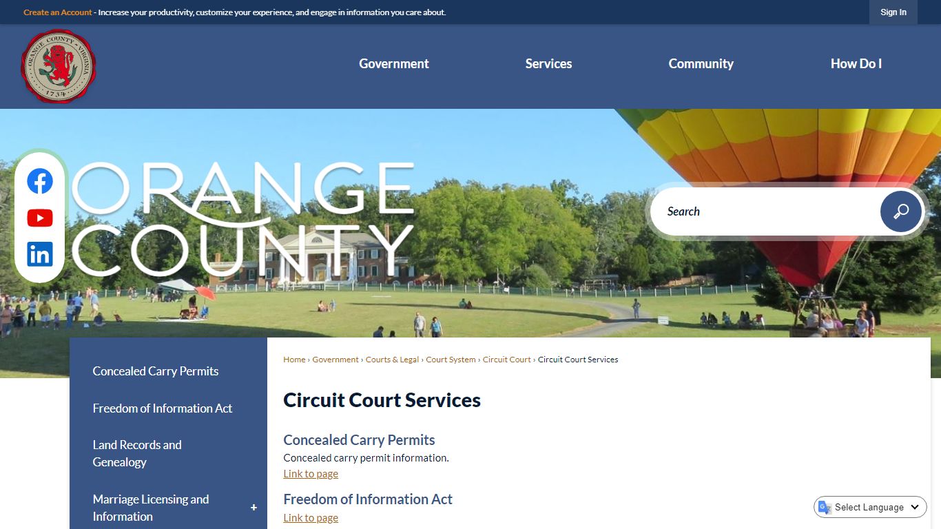 Circuit Court Services | Orange County, VA - Official Website